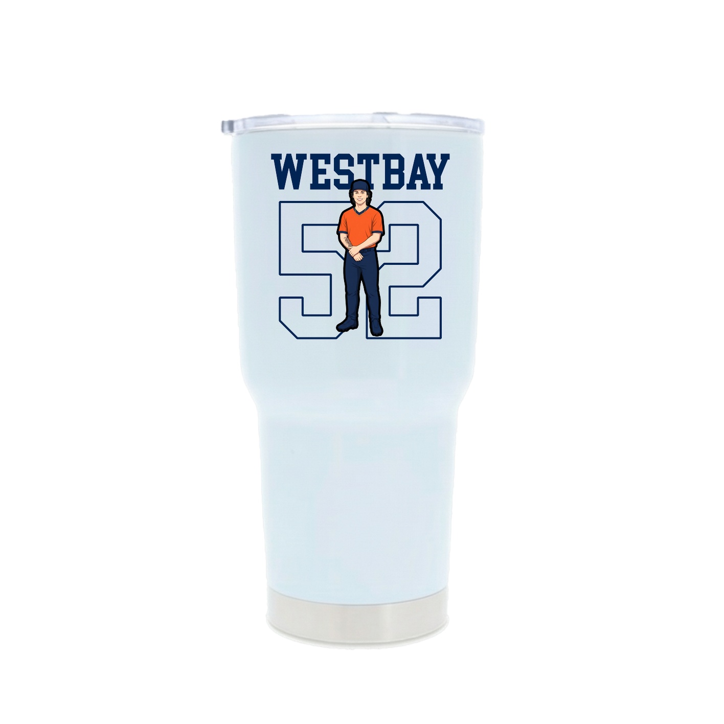 30oz Stainless Steel Tumbler — Shirsey in White