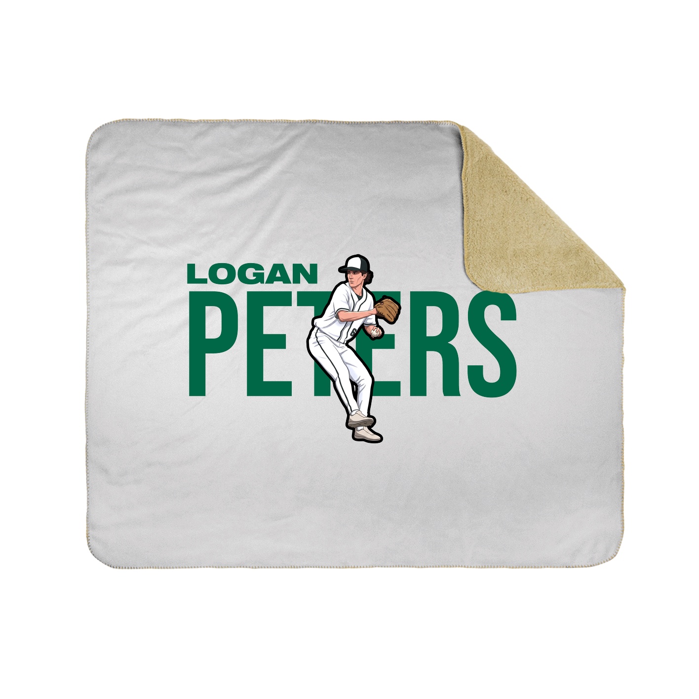 Throw Blanket — Player Name in White