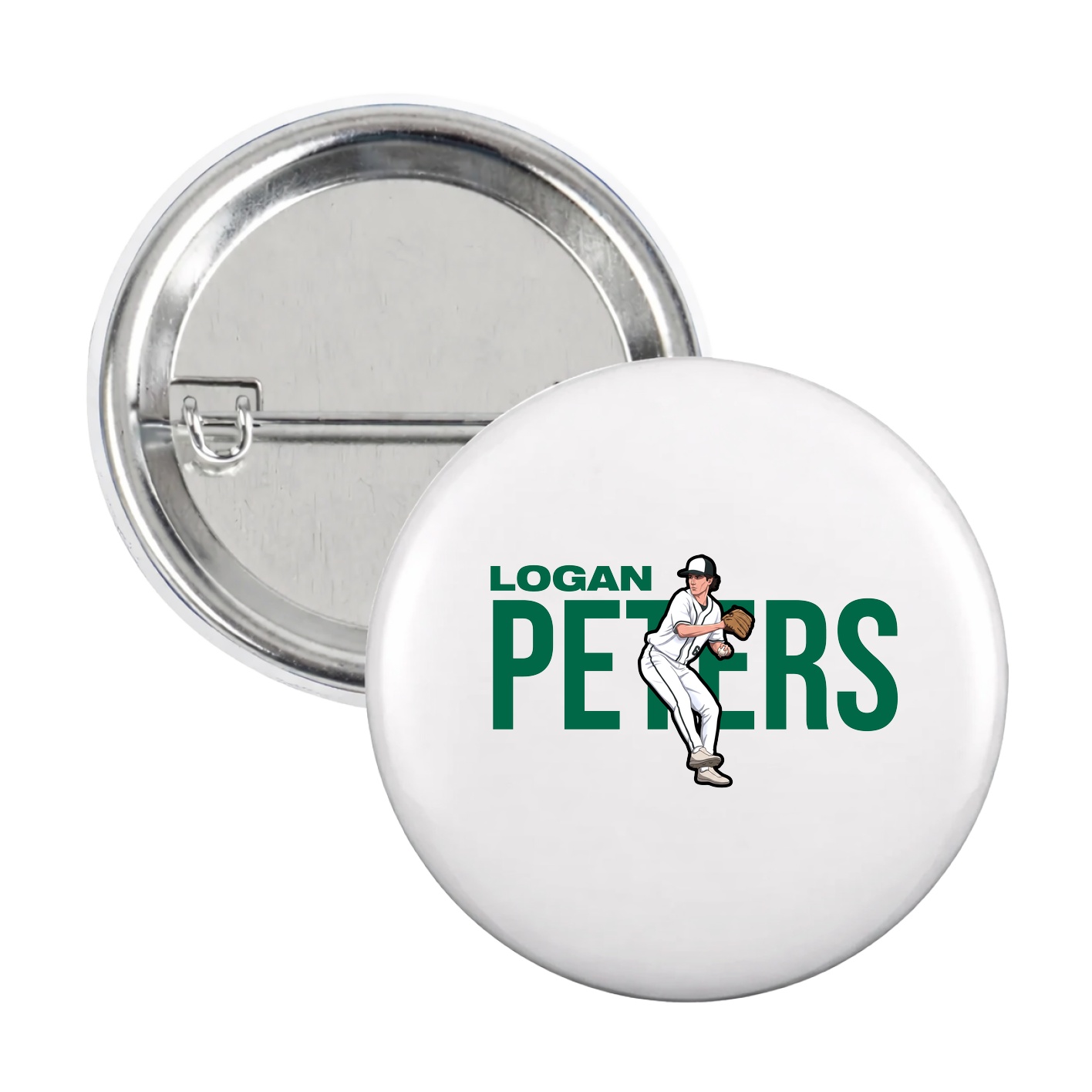 Game Day Button — Player Name in White
