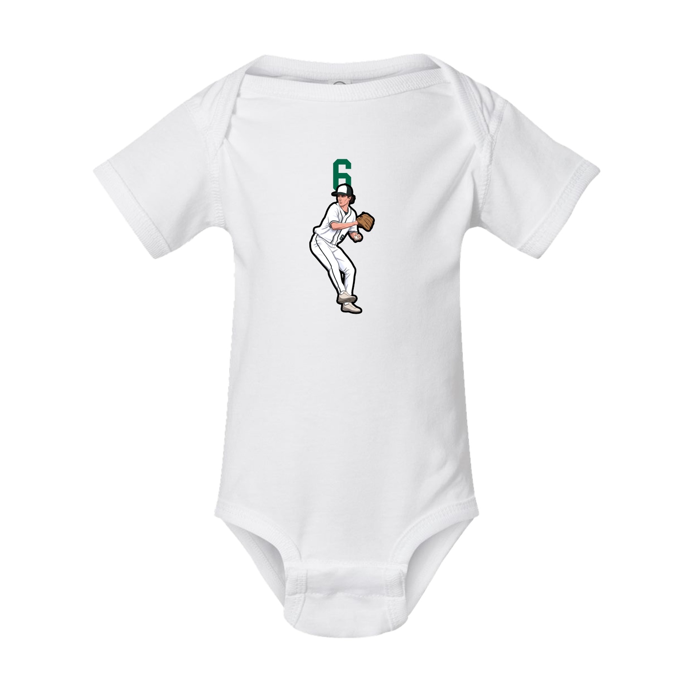 Baby Onesie — Number Top in White