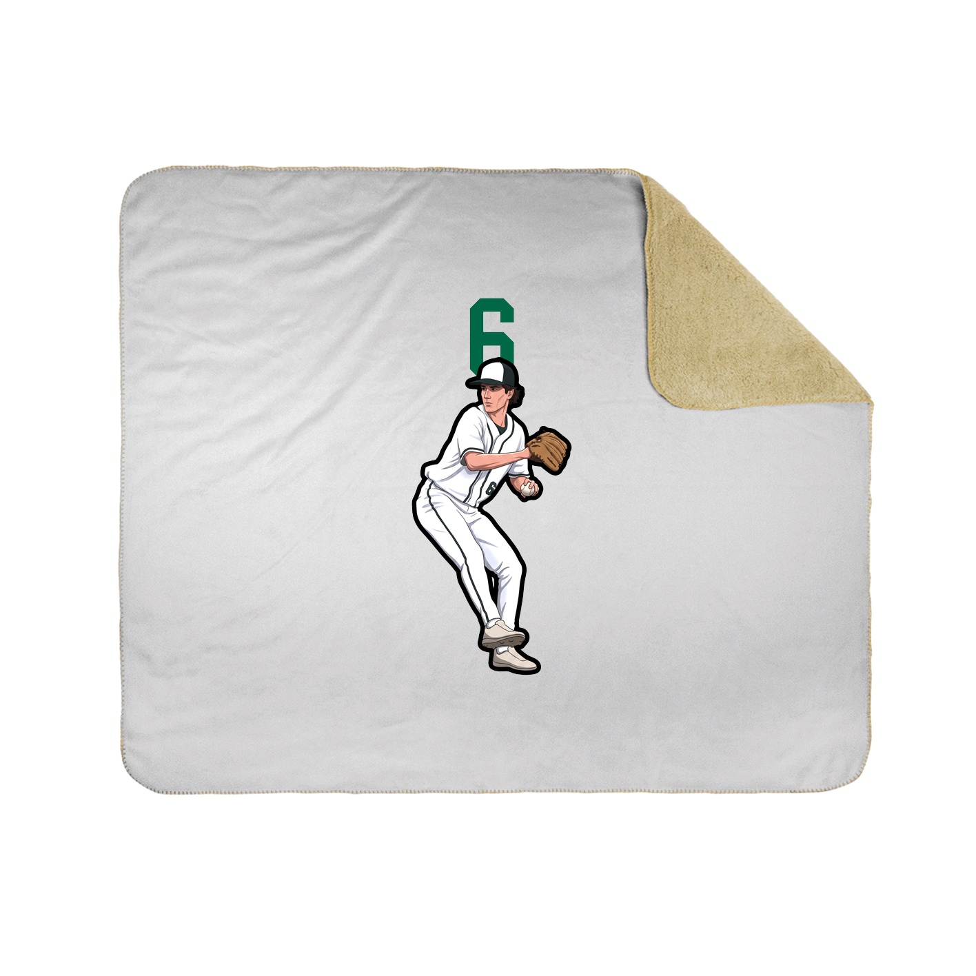 Throw Blanket — Number Top in White