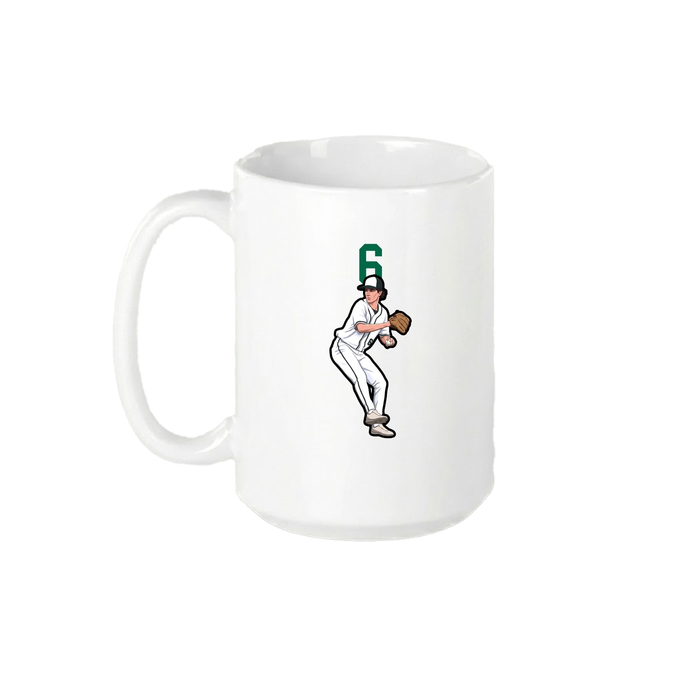 15oz Coffee Mug — Number Top in White