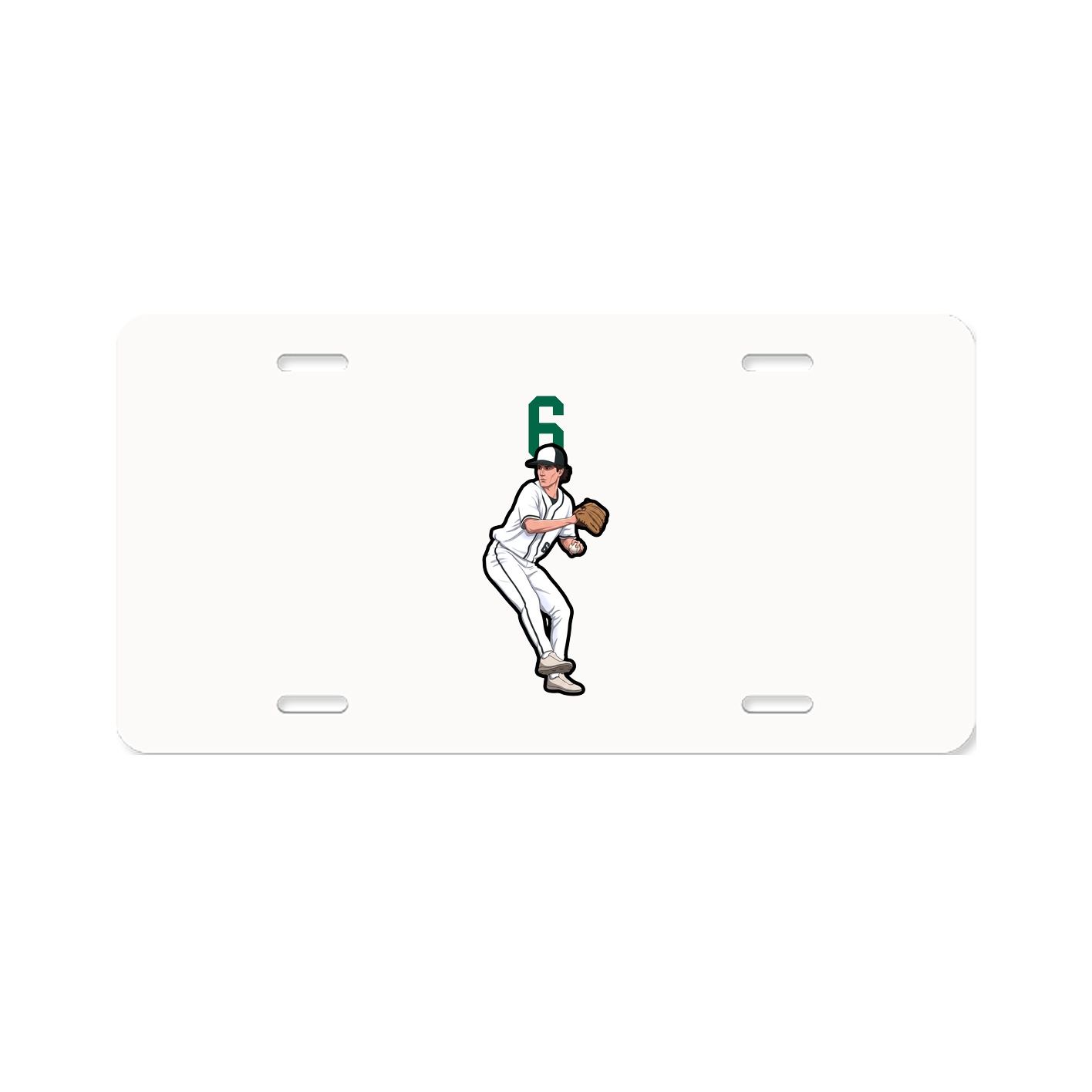 License Plate — Number Top in Classic