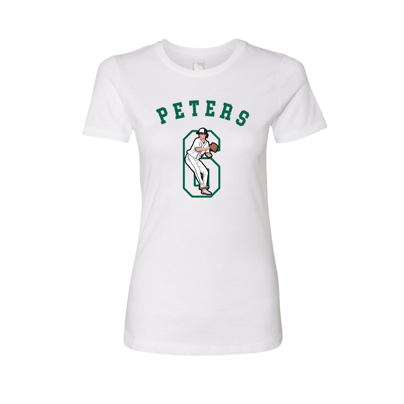 Fitted Women's Tee — Shirsey Arch in White