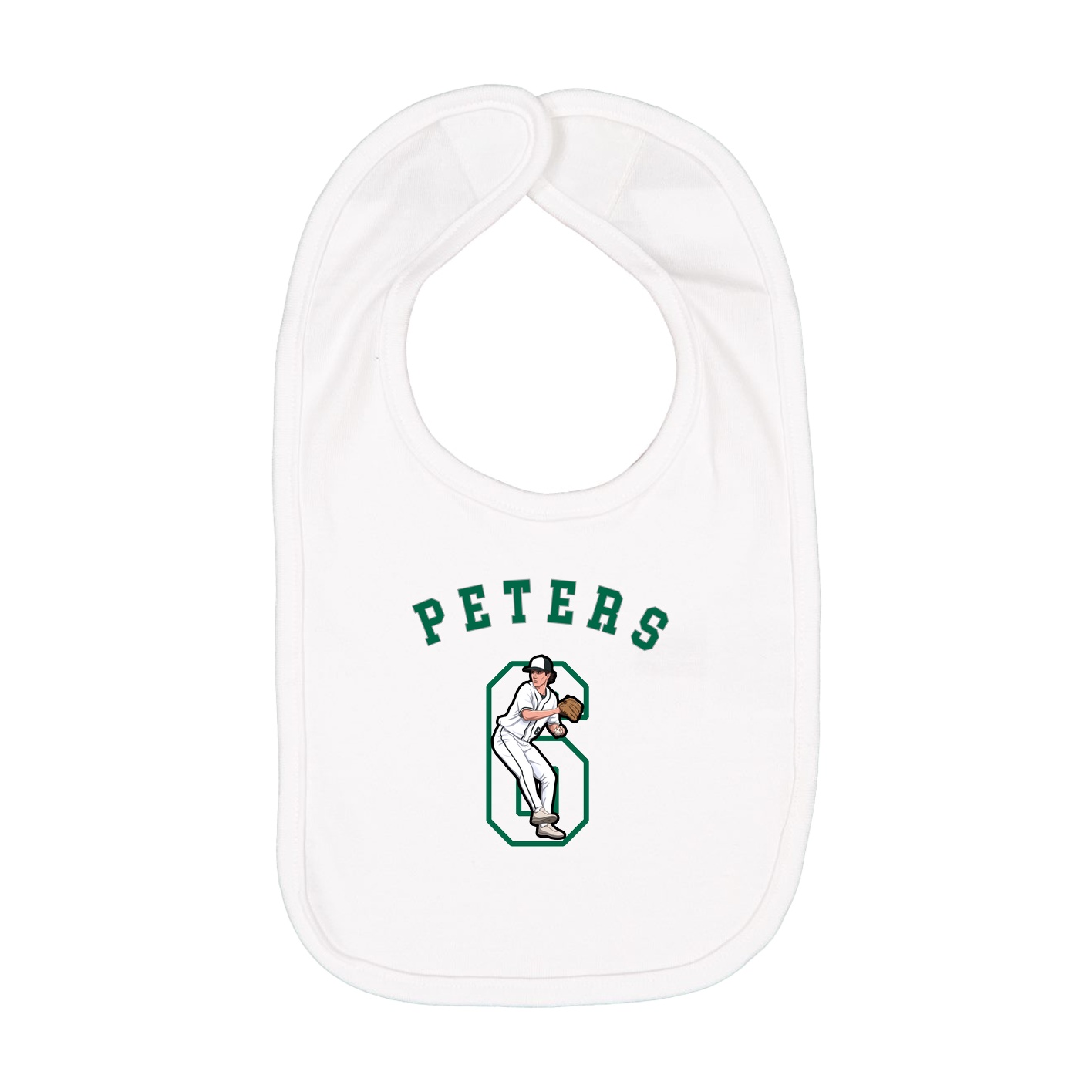 Infant Bib — Shirsey Arch in White