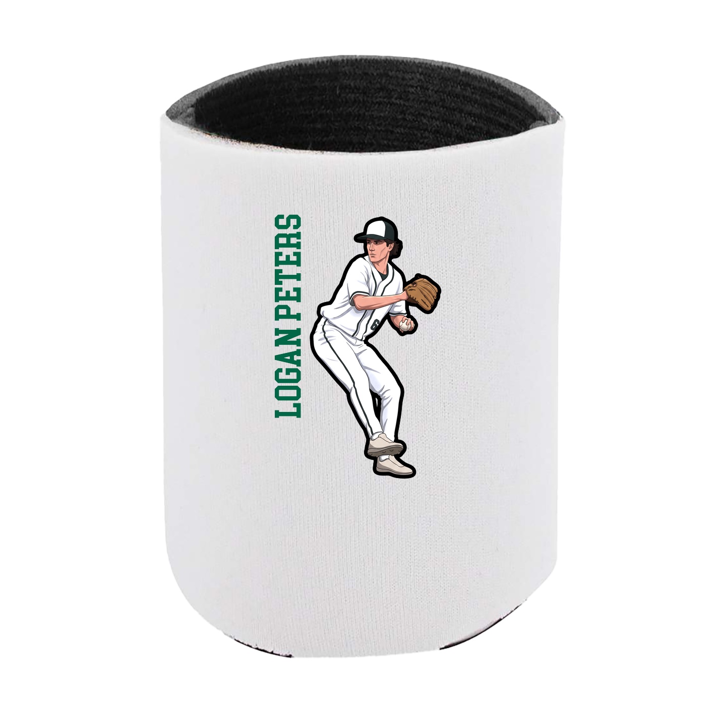 Can Holder — Name Vertical in White