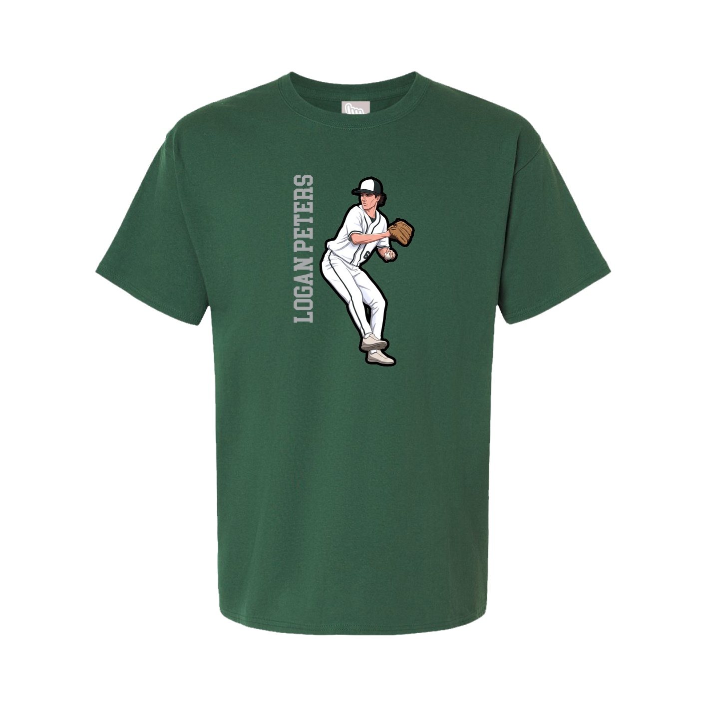 Tee — Name Vertical in Green