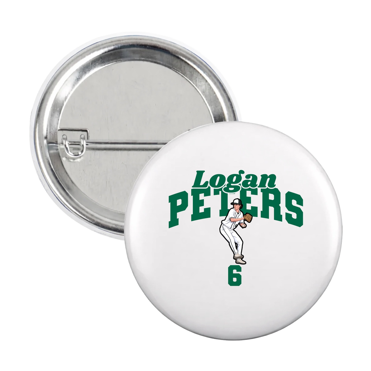 Game Day Button — Signature Arch in White
