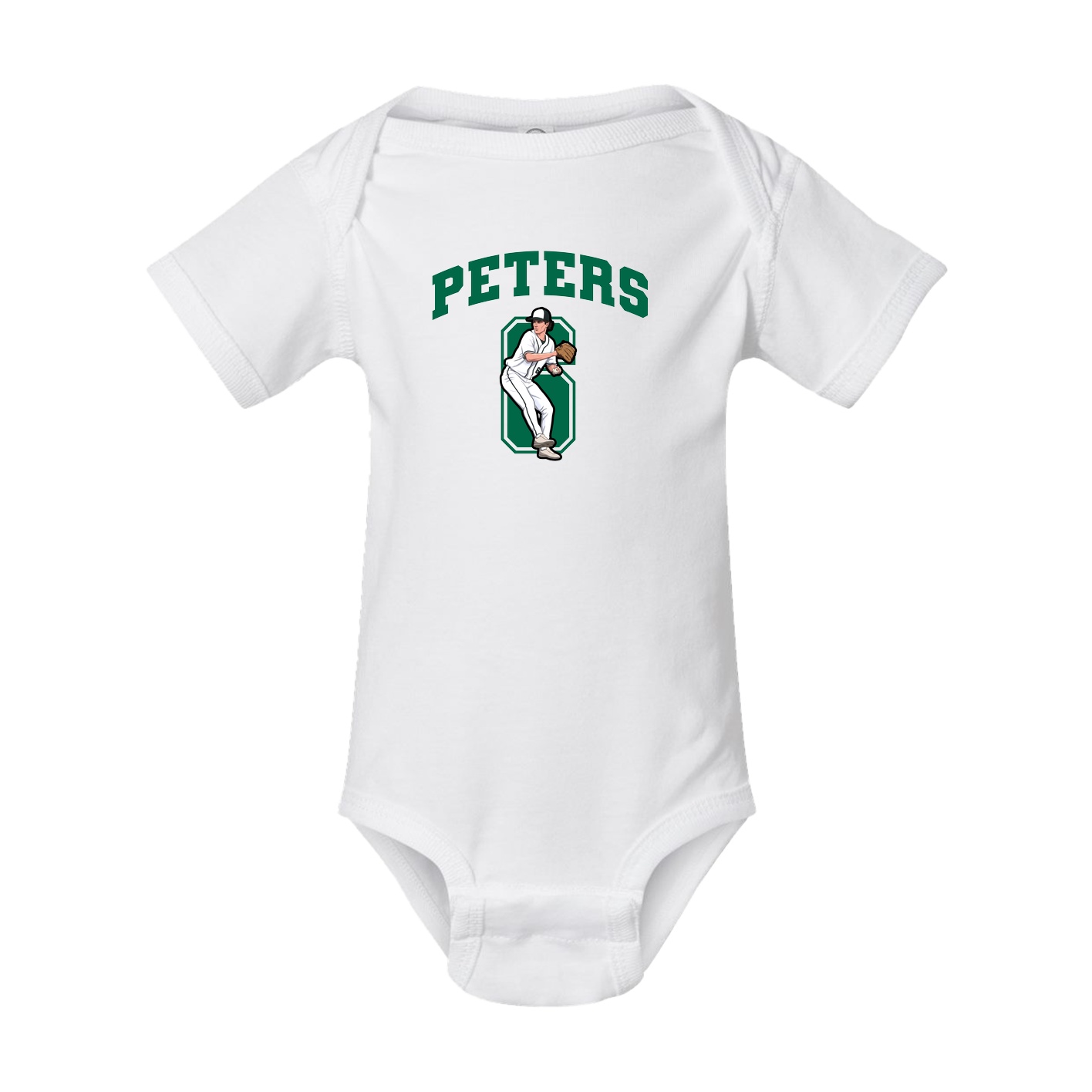 Baby Onesie — Number in White