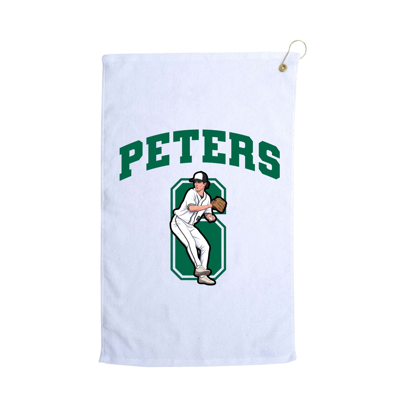 Golf Towel — Number in White