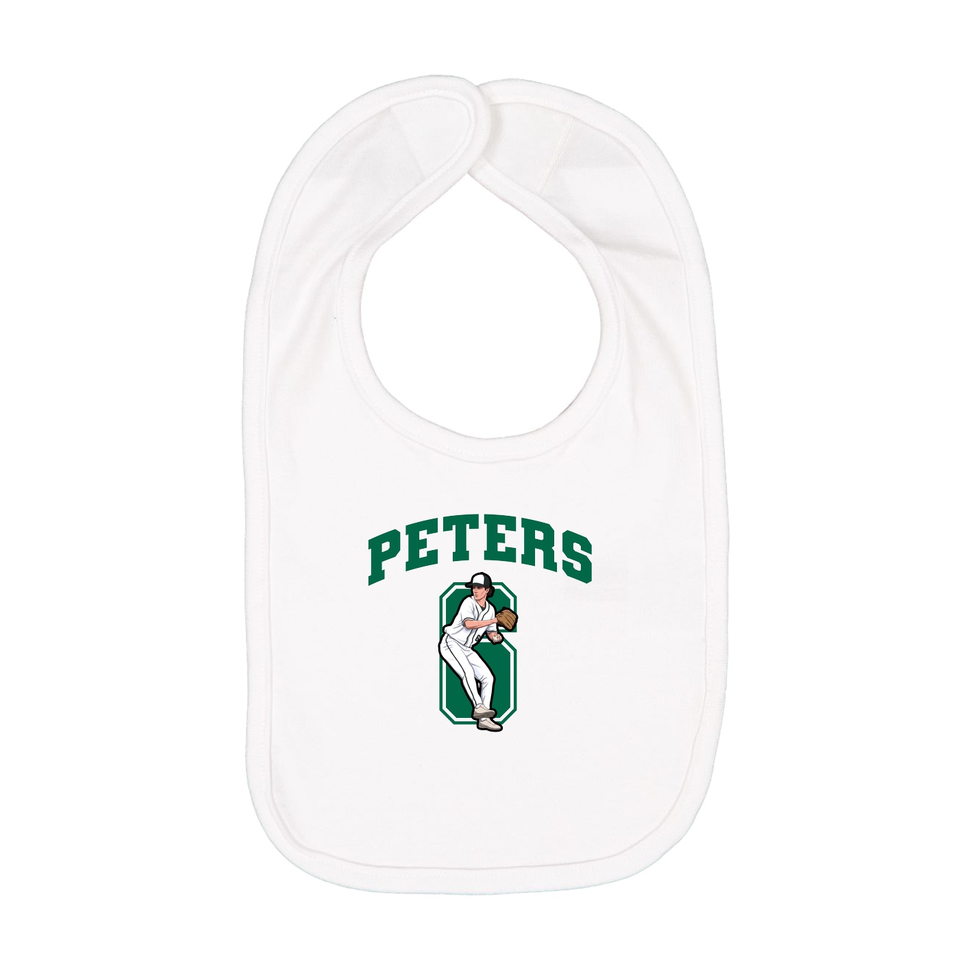 Infant Bib — Number in White