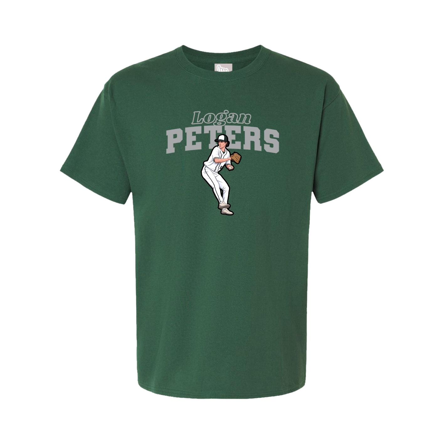 Youth Tee — Name Arch in Green