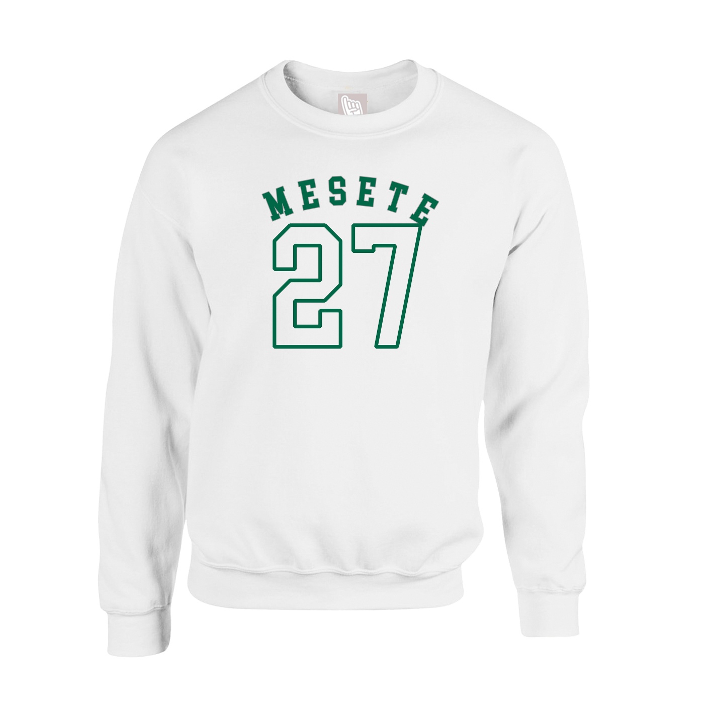 Fleece Crew — Shirsey Arch in White