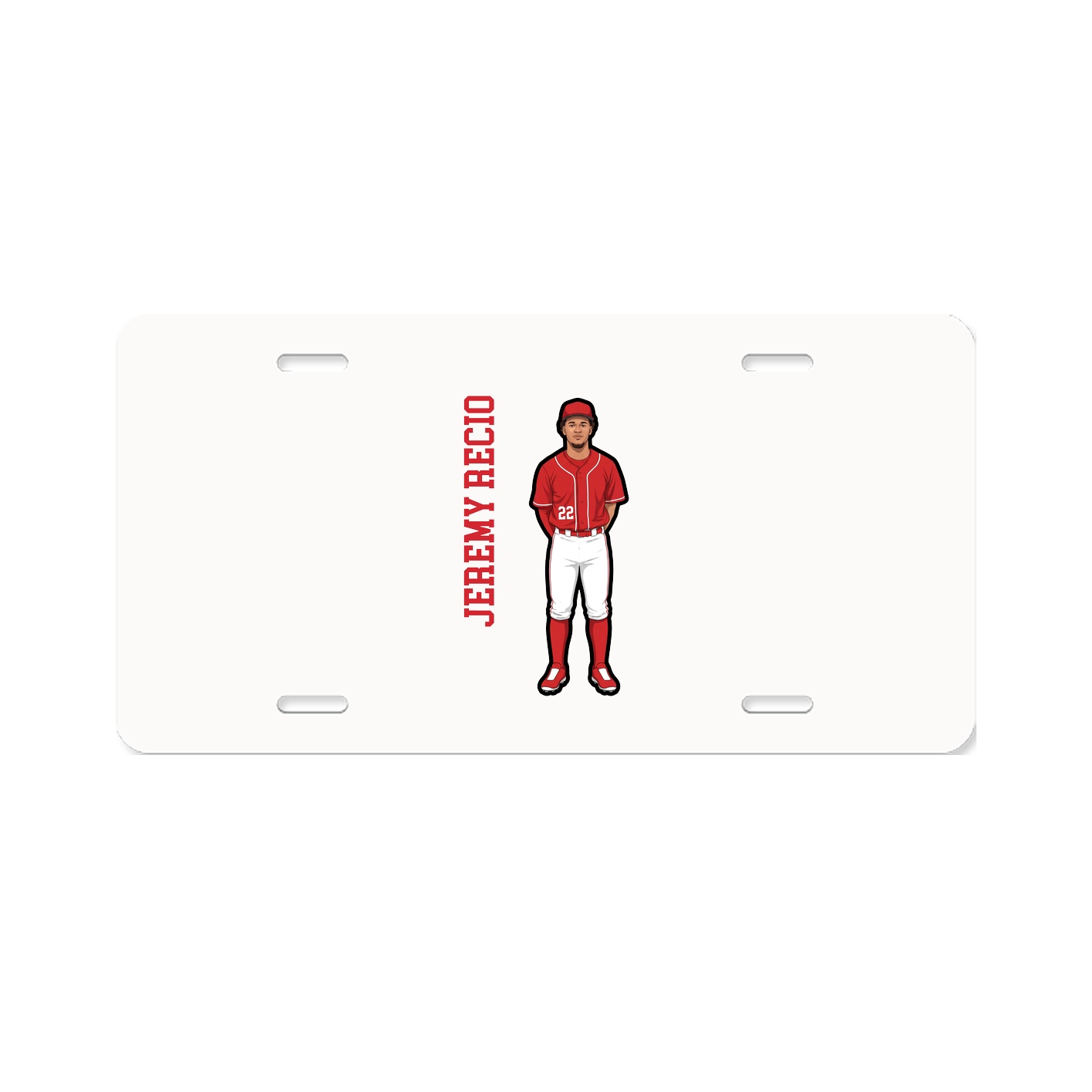 License Plate — Name Vertical in Classic