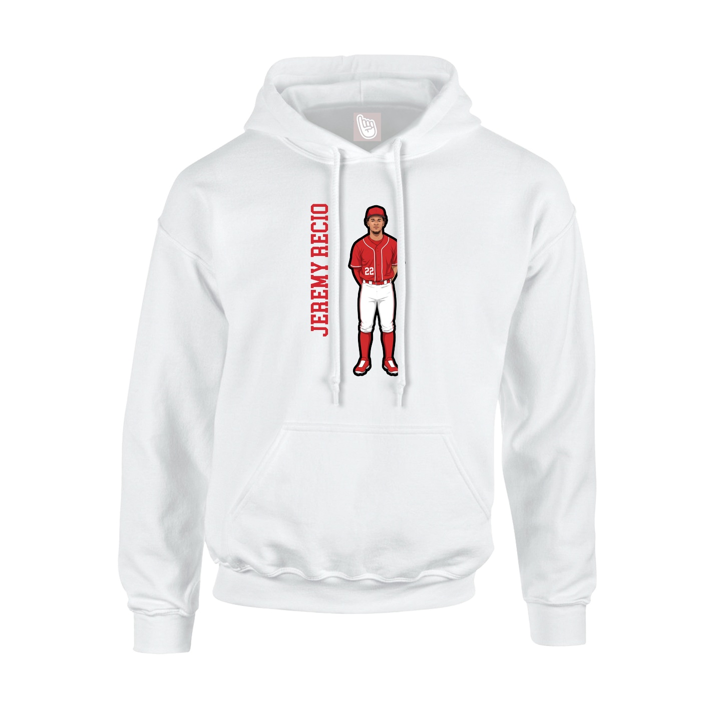 Youth Hoodie — Name Vertical in White