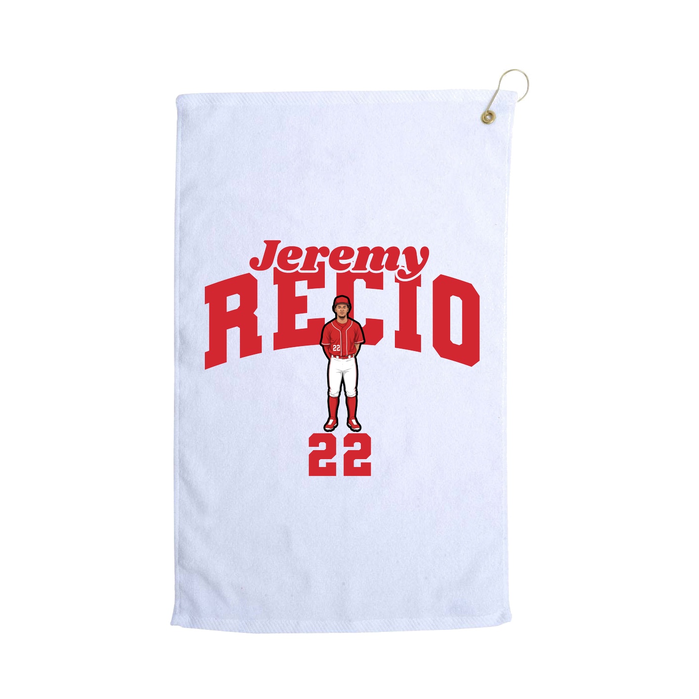 Golf Towel — Signature Arch in White
