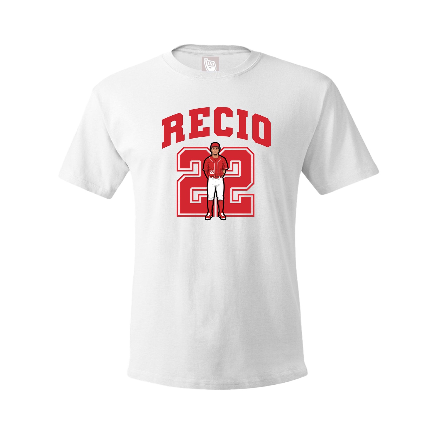 Youth Tee — Number in White