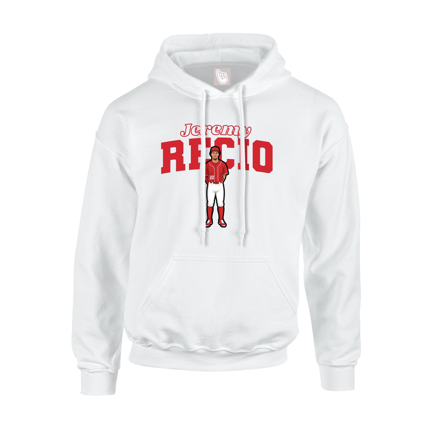 Hoodie — Name Arch in White