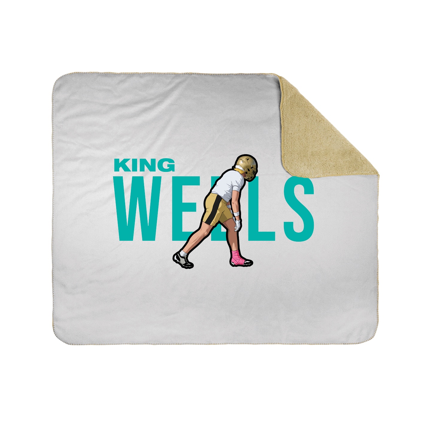 Throw Blanket — Player Name in White