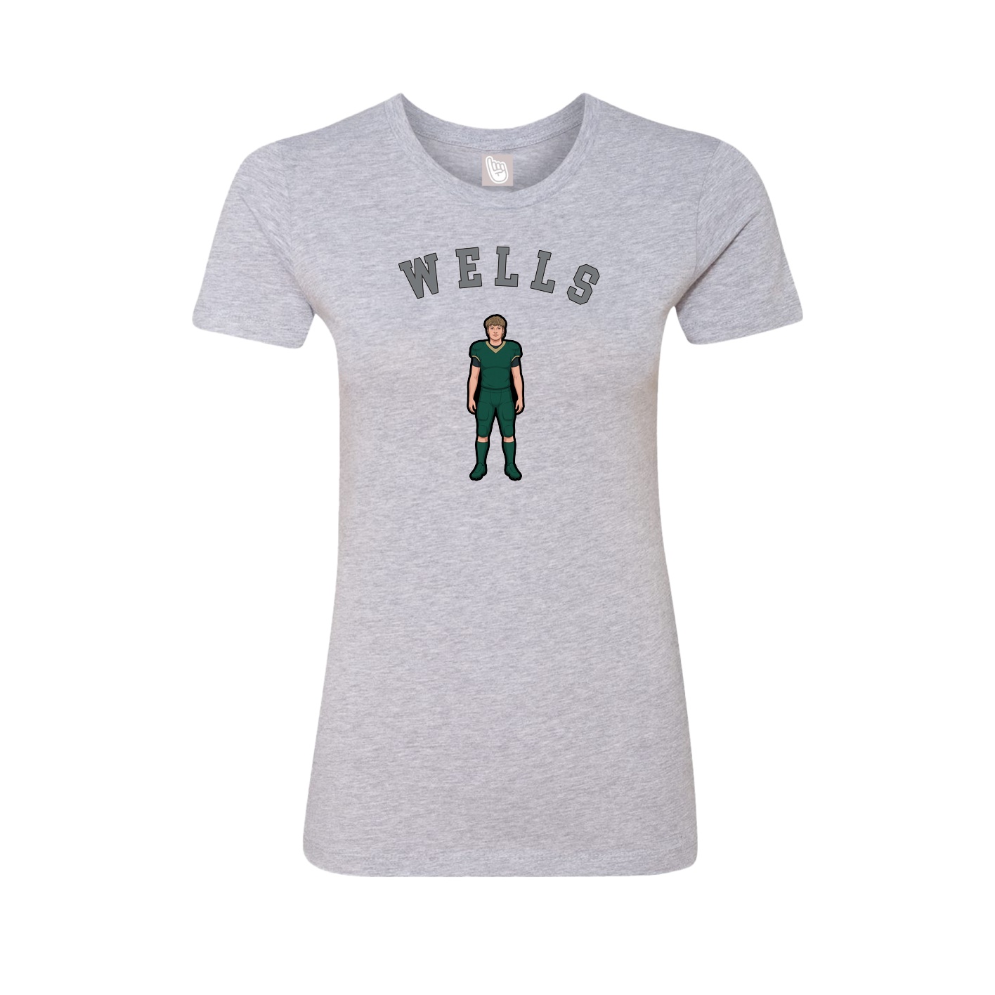 Fitted Women's Tee — Shirsey Arch in Grey