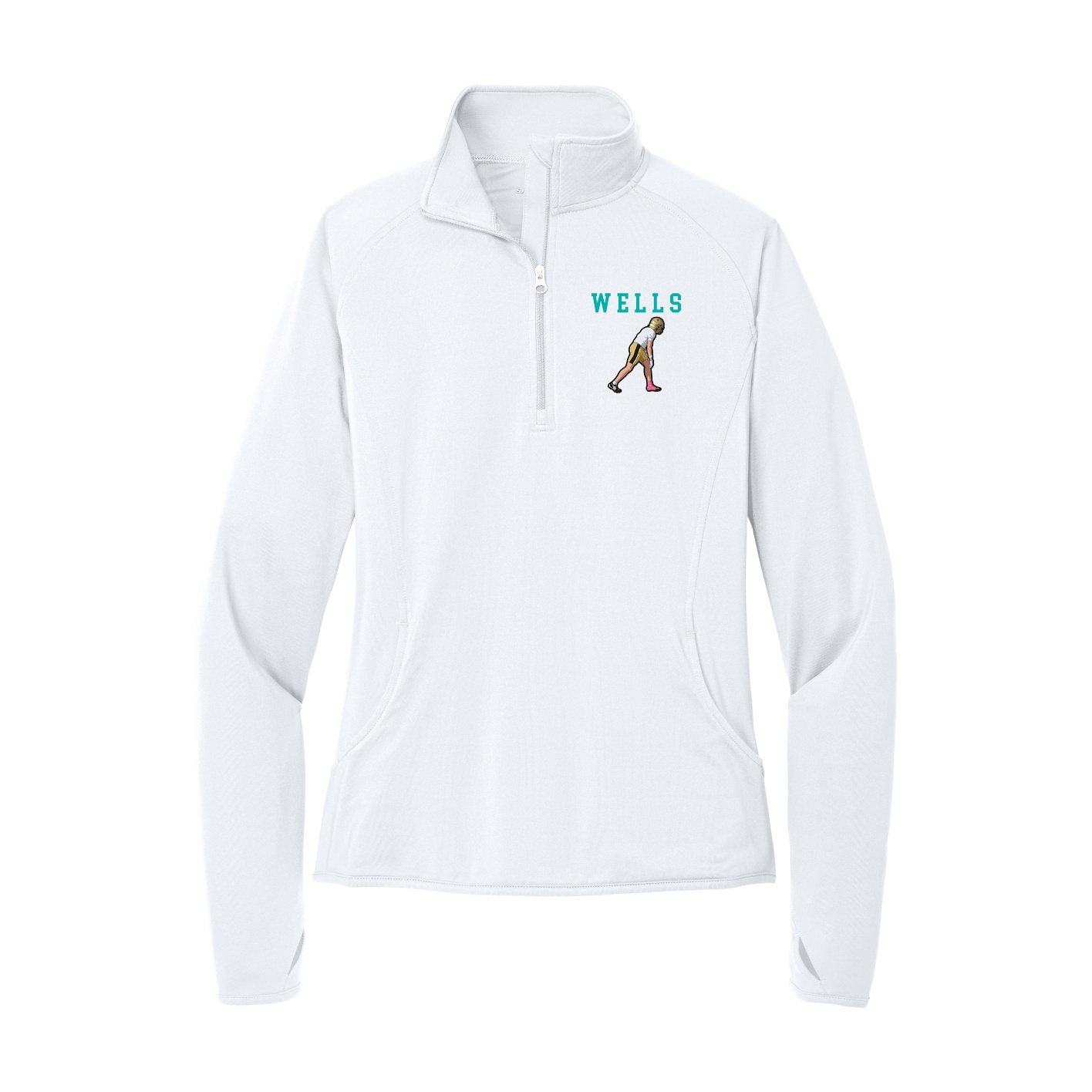 Women's Q-Zip Pullover — Shirsey in White