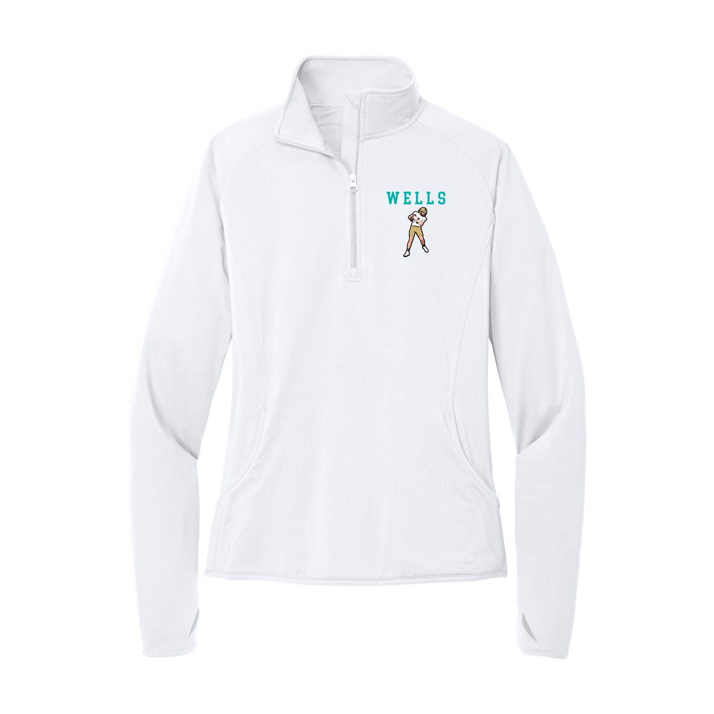 Women's Q-Zip Pullover — Shirsey in White
