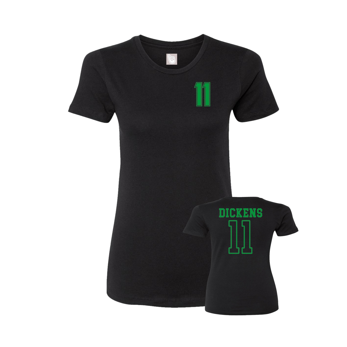Womens Tee — Chest Back in Black