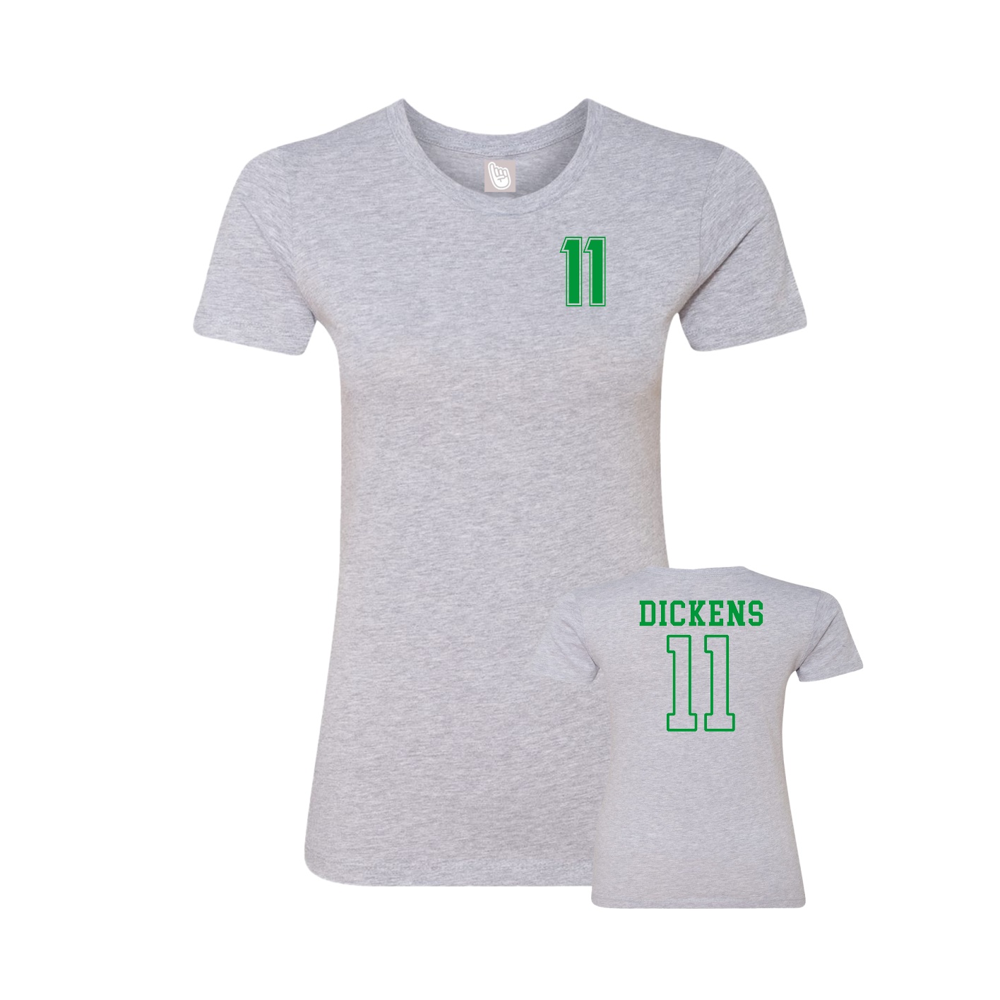Womens Tee — Chest Back in Grey