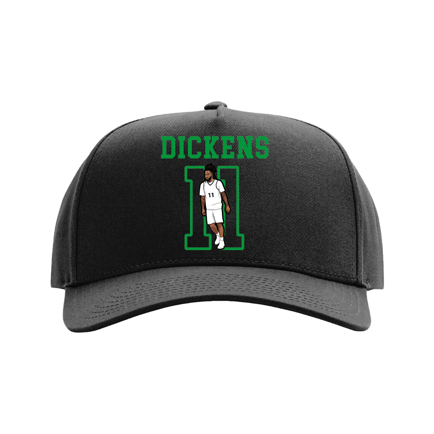 Full Fabric Five-Panel Champ Cap — Shirsey in Black