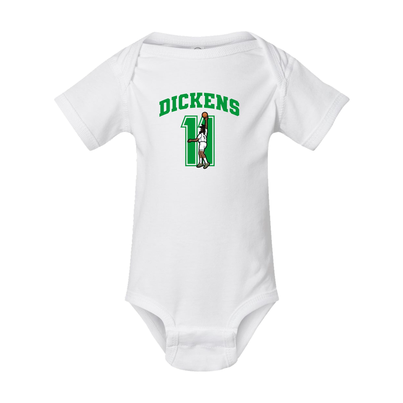 Baby Onesie — Number in White