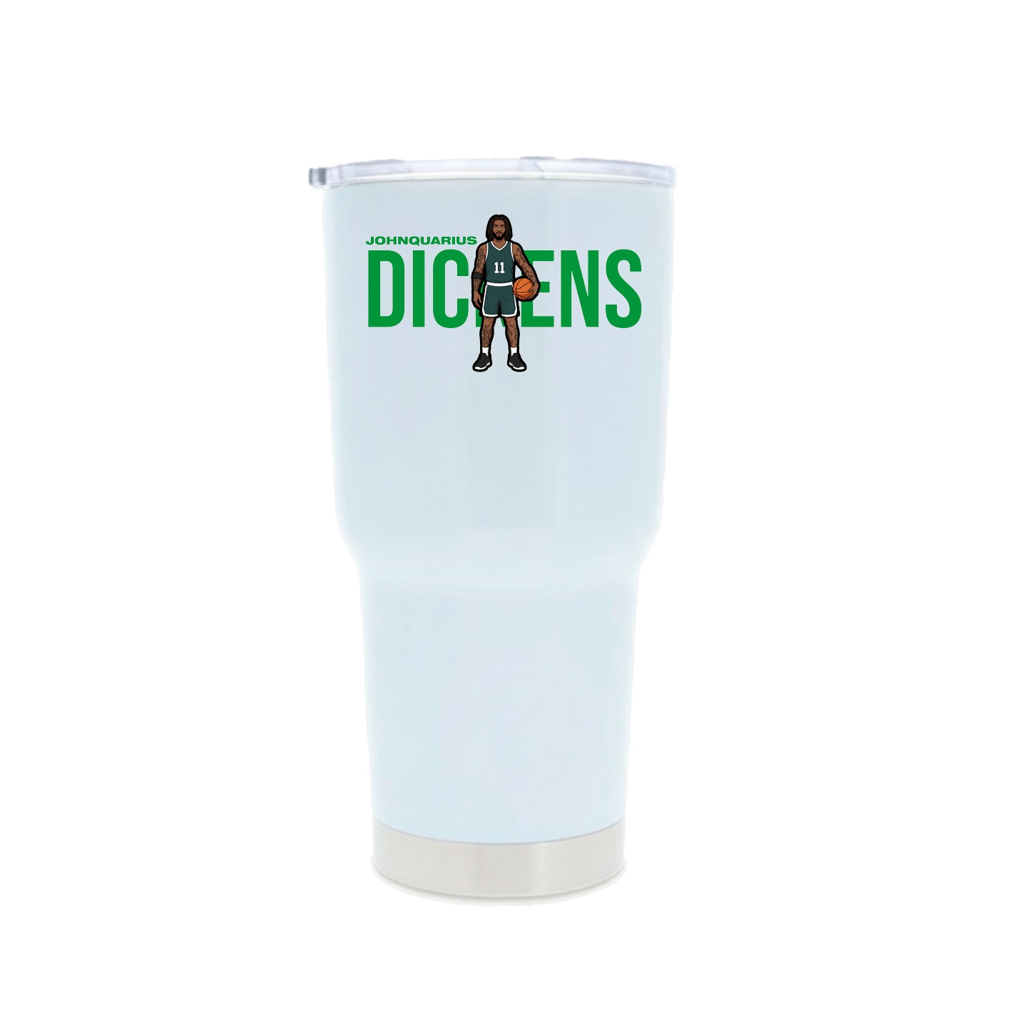 30oz Stainless Steel Tumbler — Player Name in White