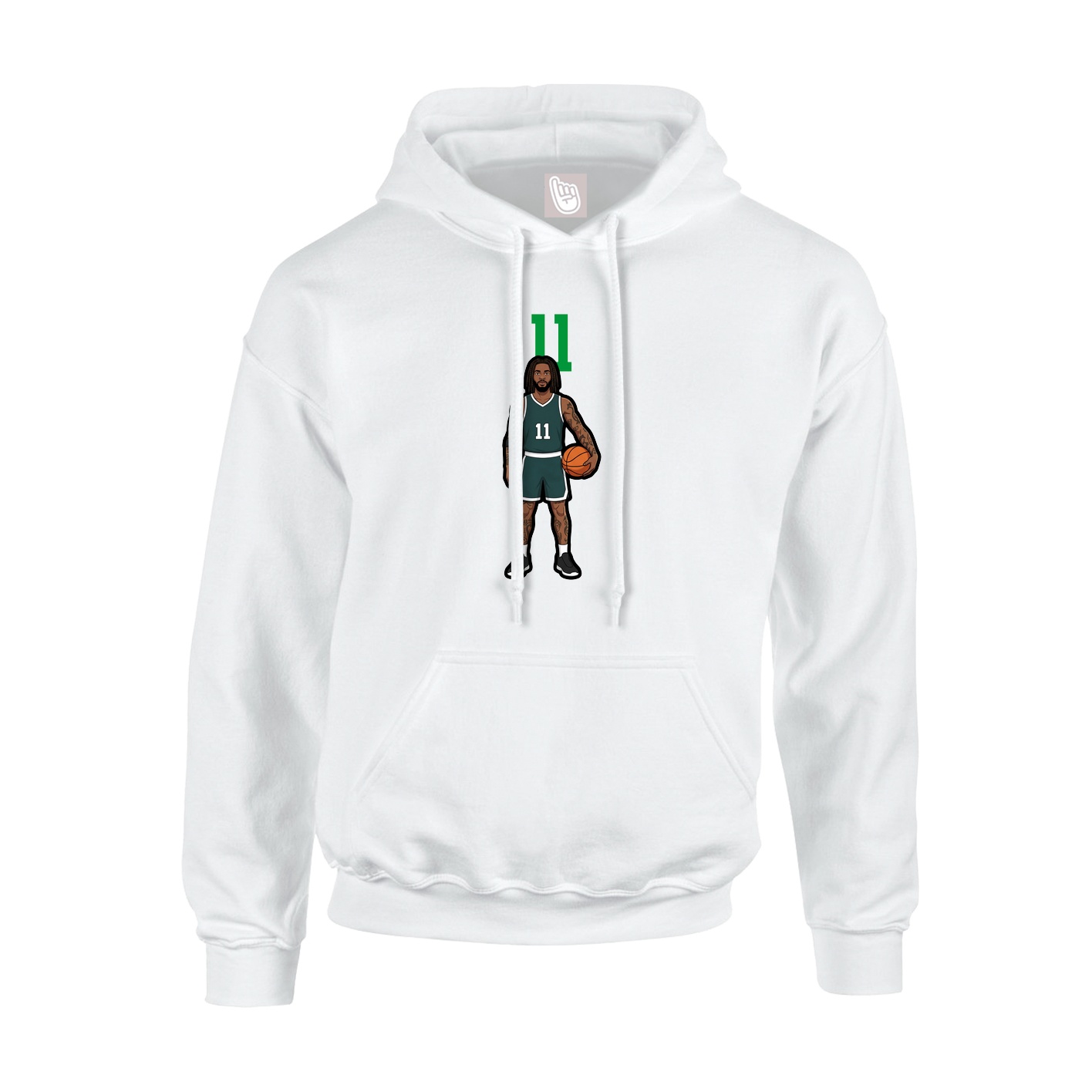 Hoodie — Number Top in White