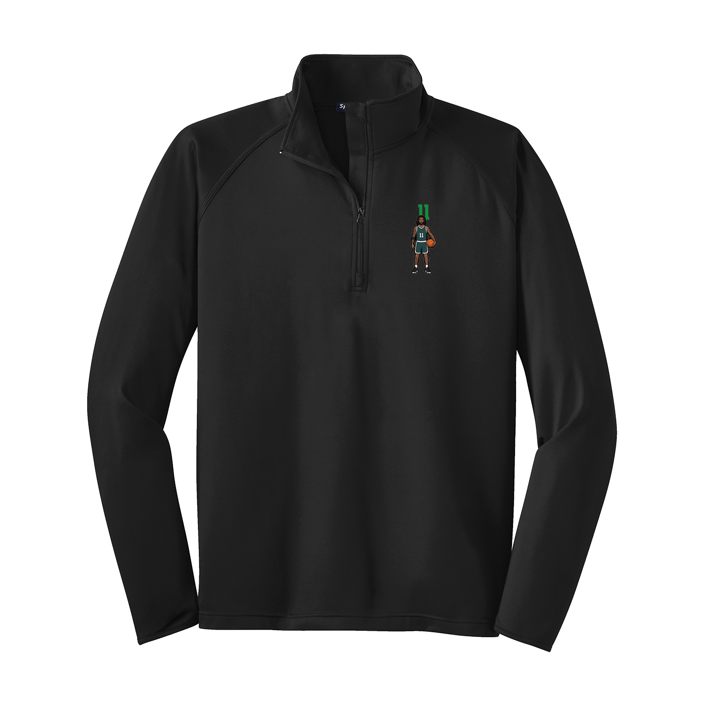 Q-Zip Pullover — Number Top in Black