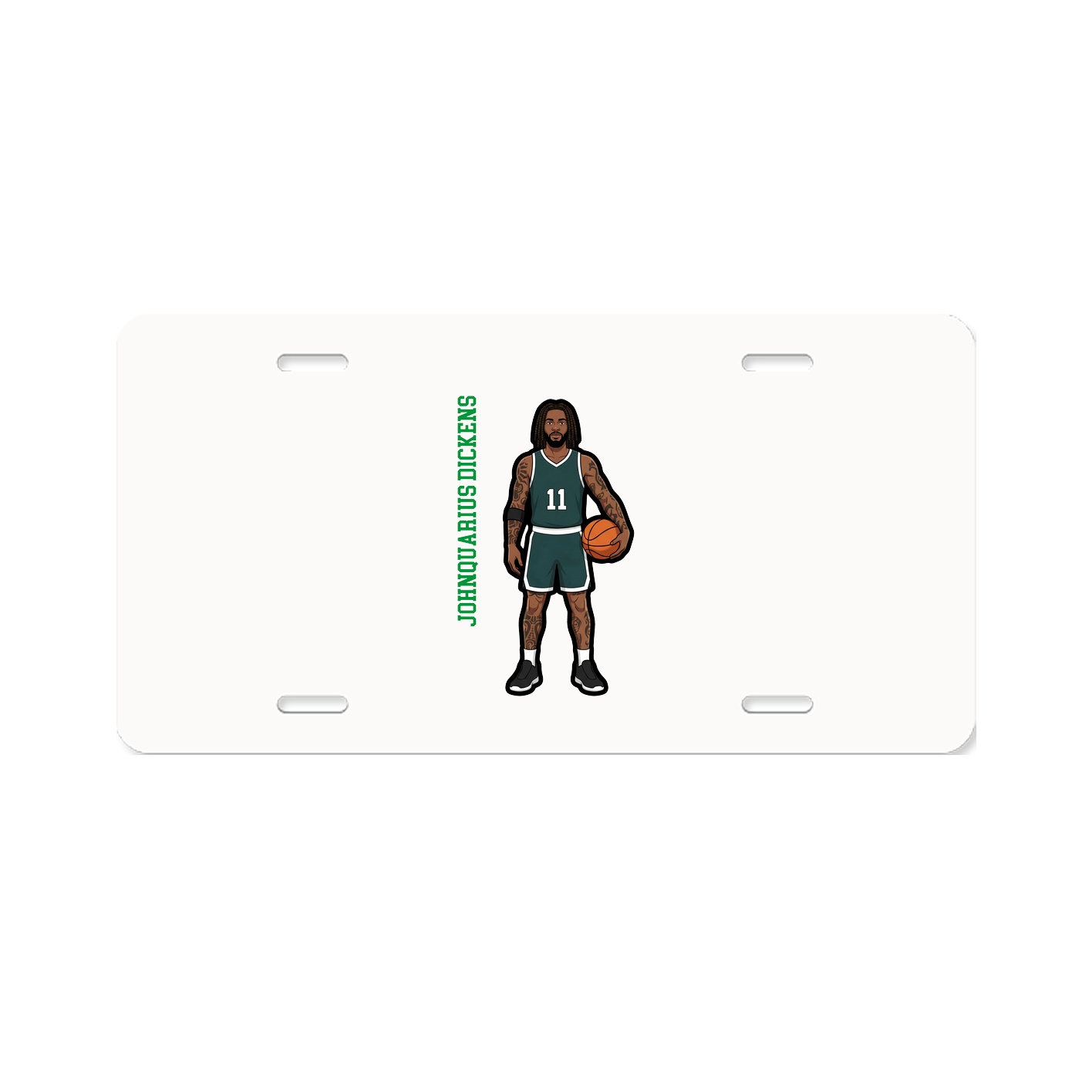 License Plate — Name Vertical in Classic