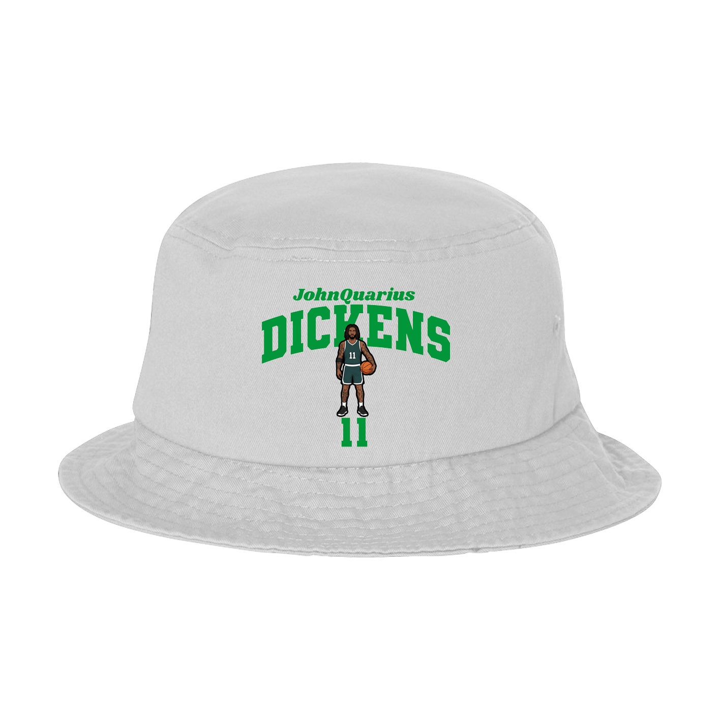 Bucket Cap — Signature Arch in White