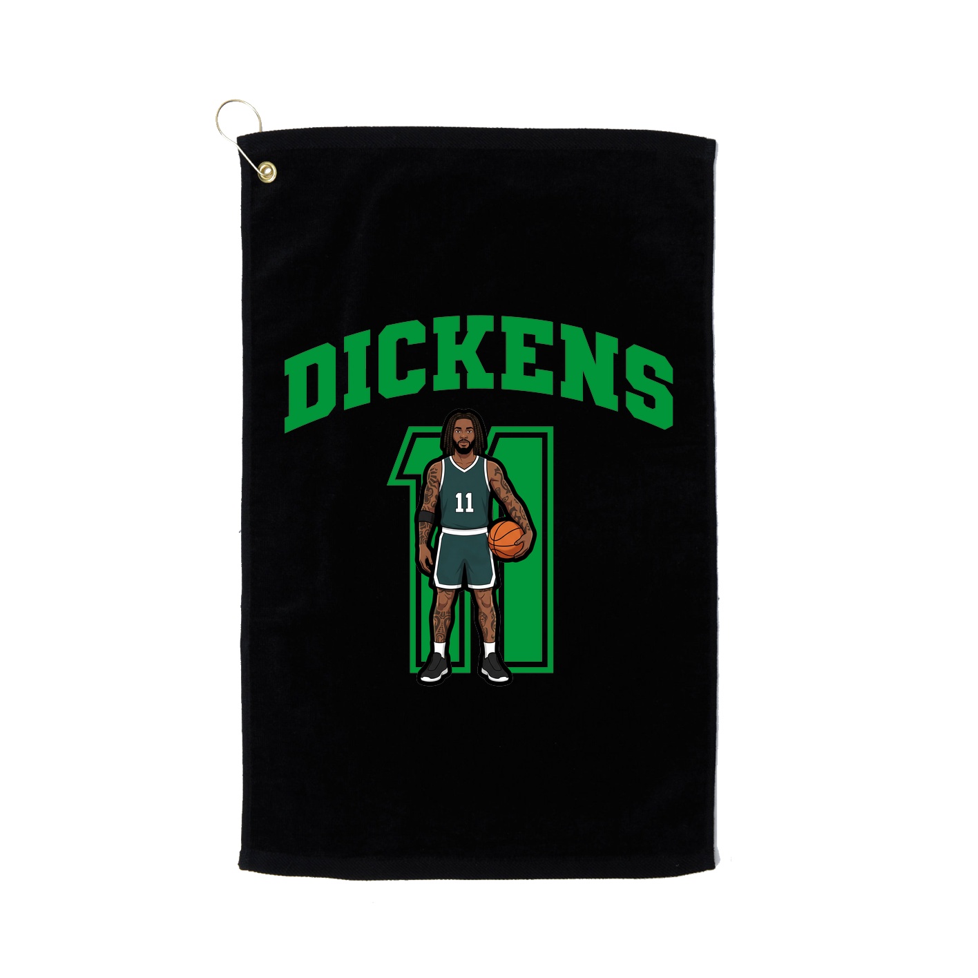 Golf Towel — Number in Black