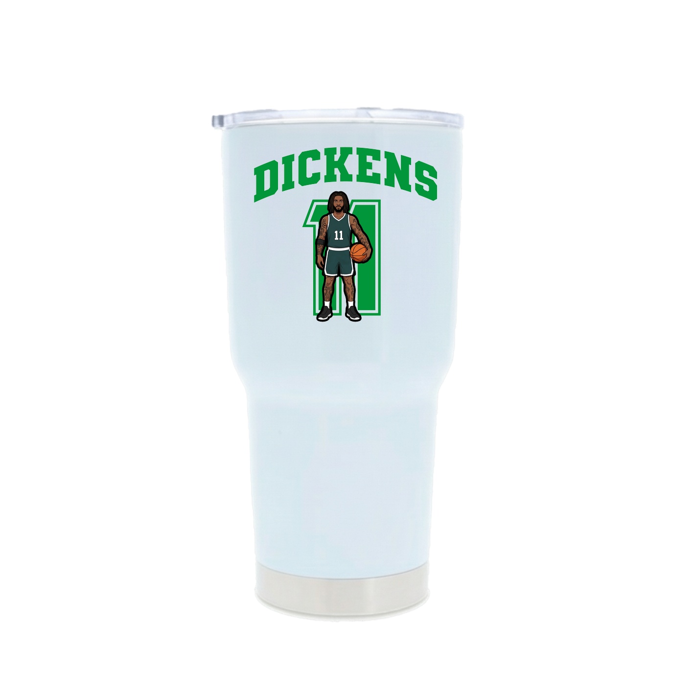 30oz Stainless Steel Tumbler — Number in White