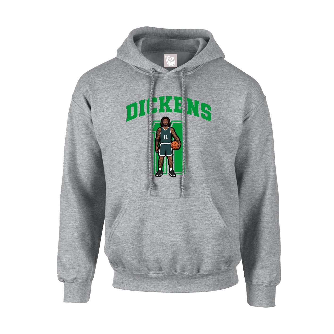 Hoodie — Number in Grey