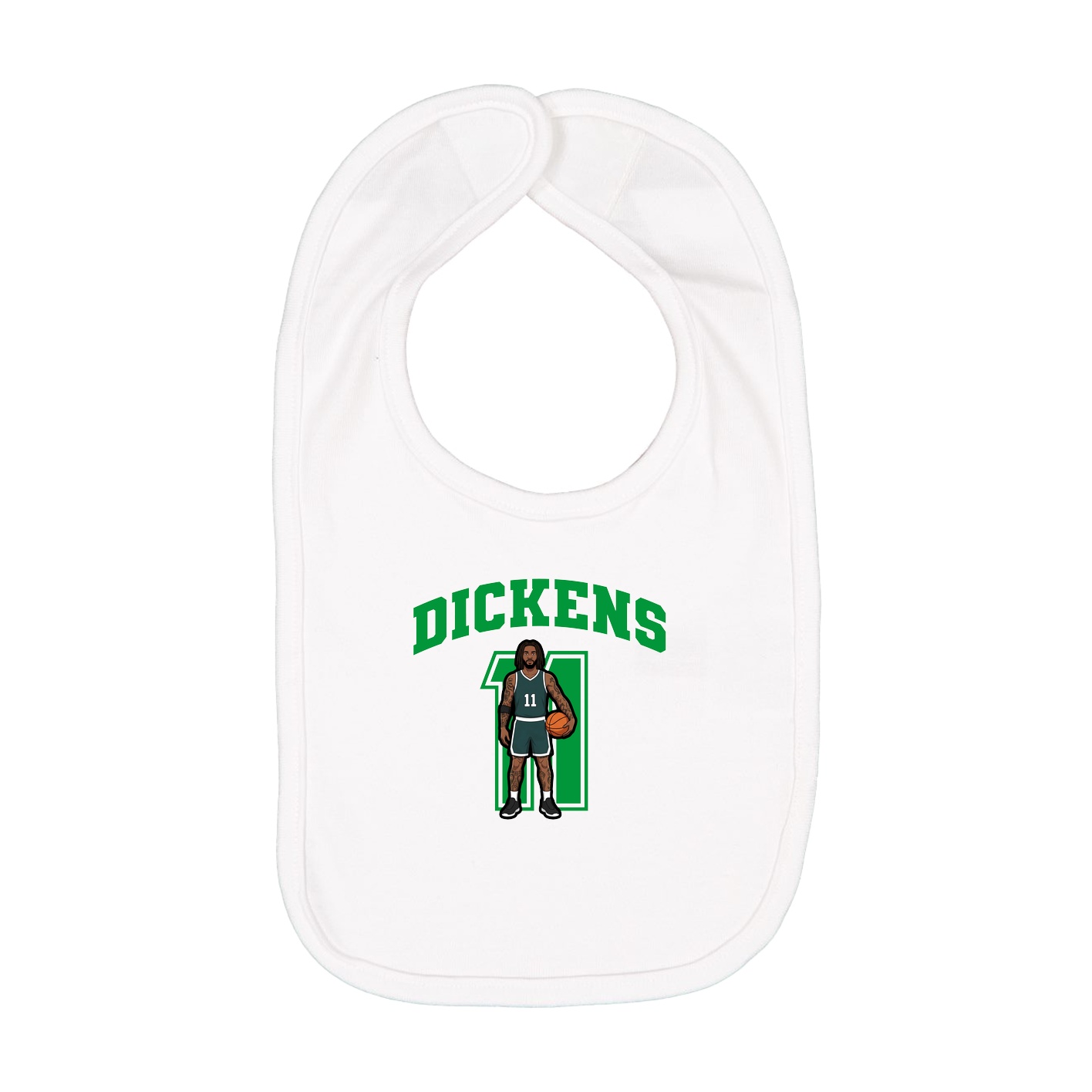 Infant Bib — Number in White