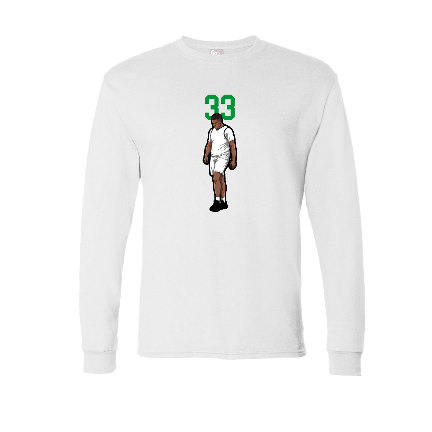 Long Sleeve Tee — Number Top in White