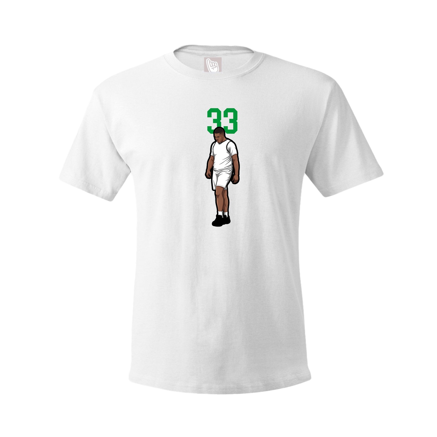 Youth Tee — Number Top in White