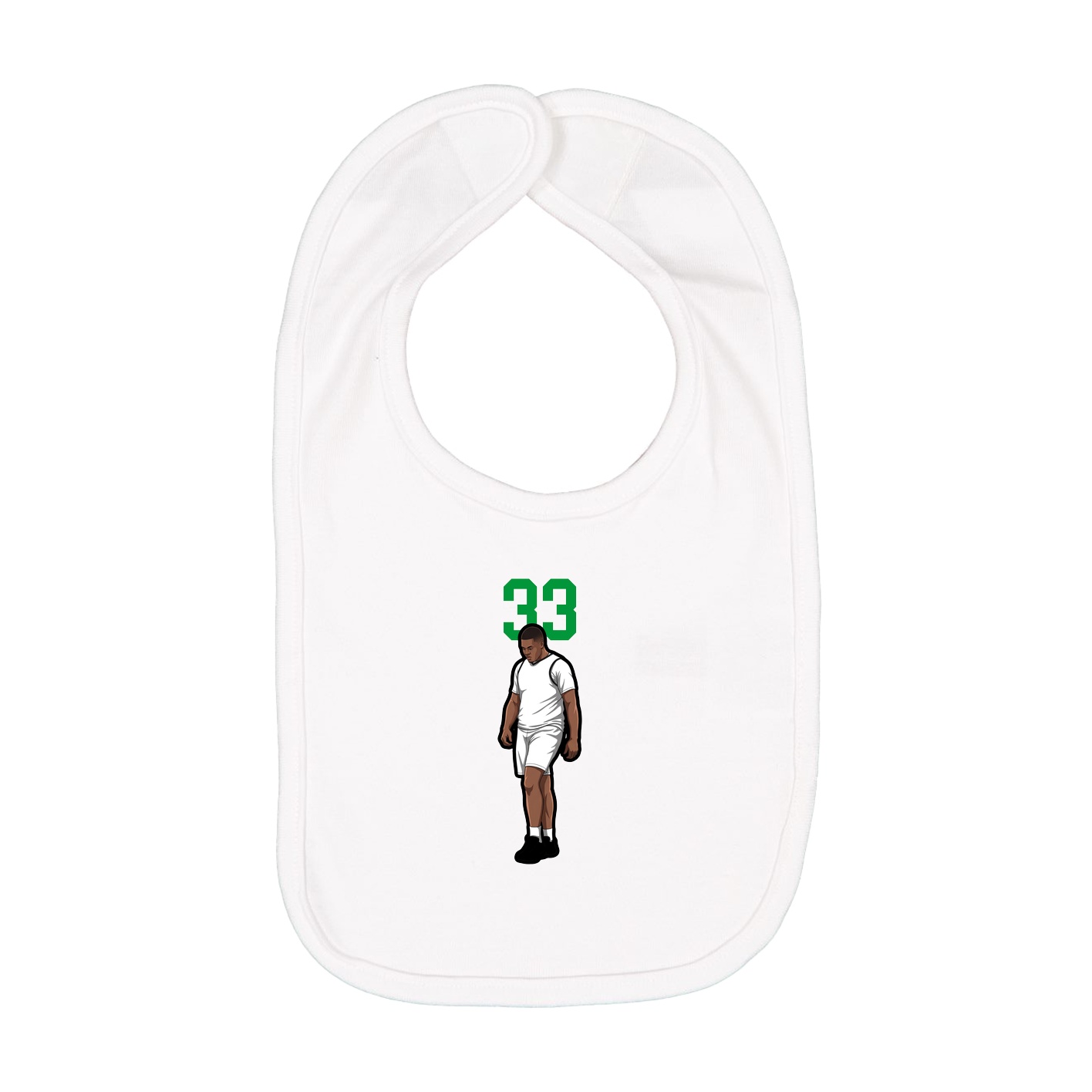 Infant Bib — Number Top in White
