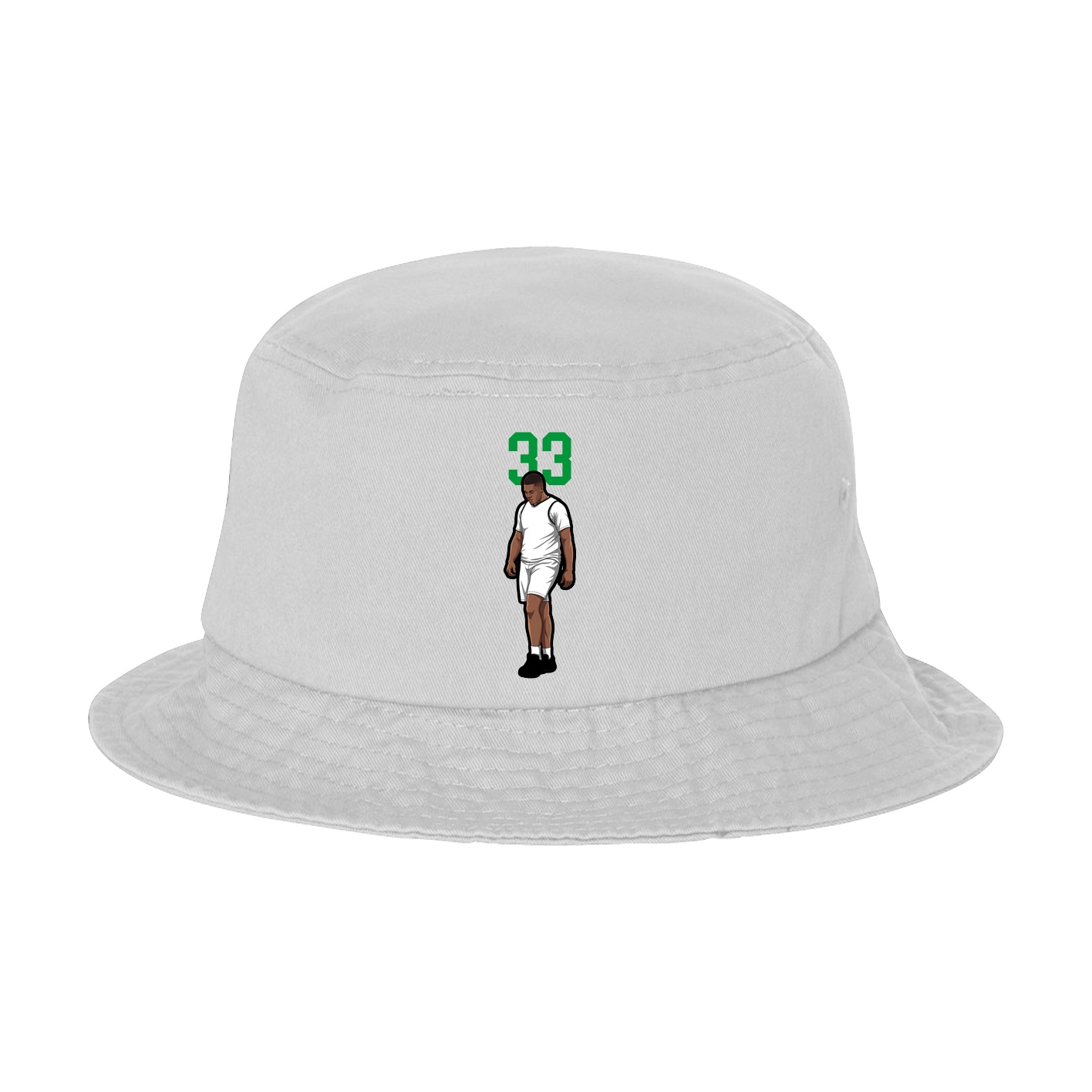Bucket Cap — Number Top in White