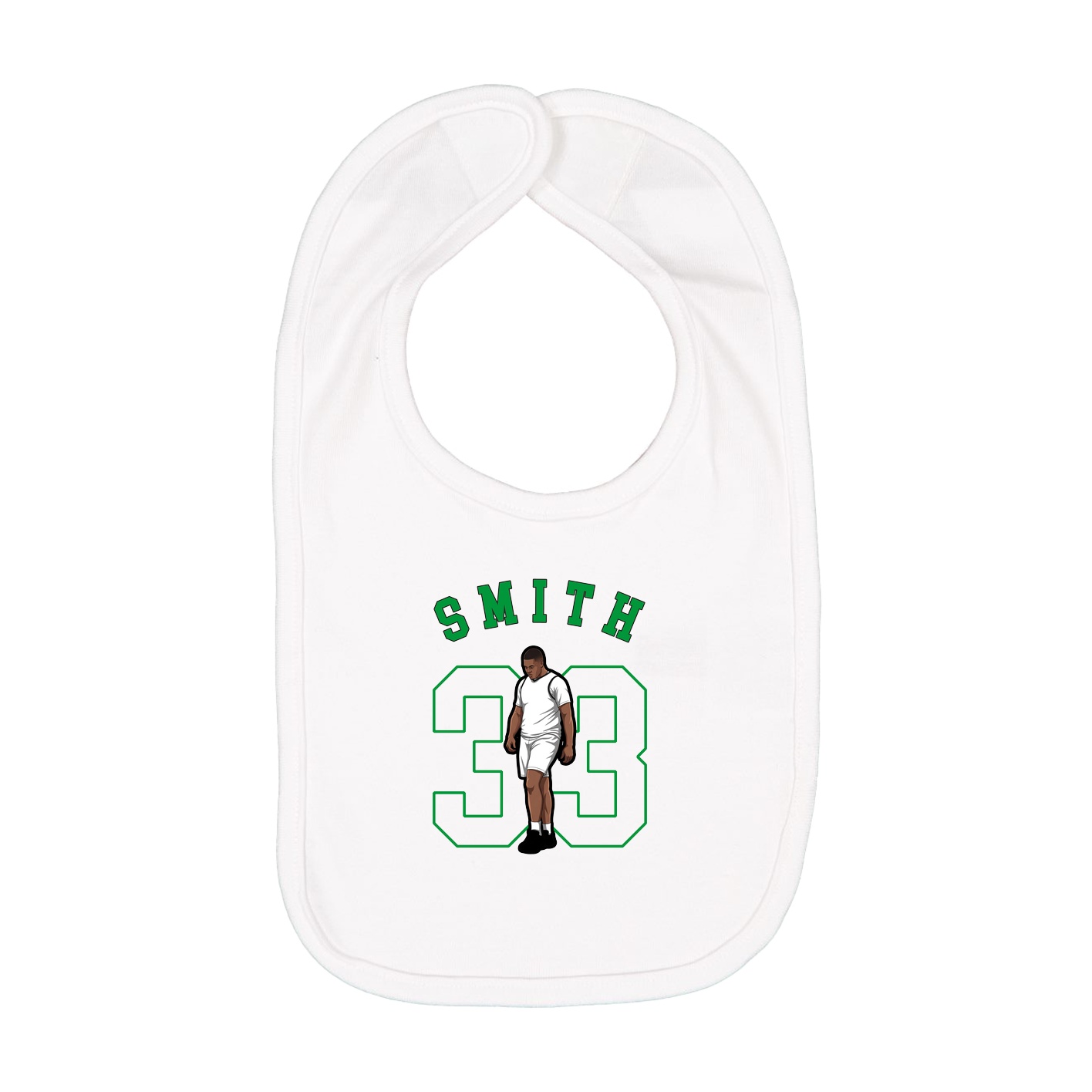 Infant Bib — Shirsey Arch in White