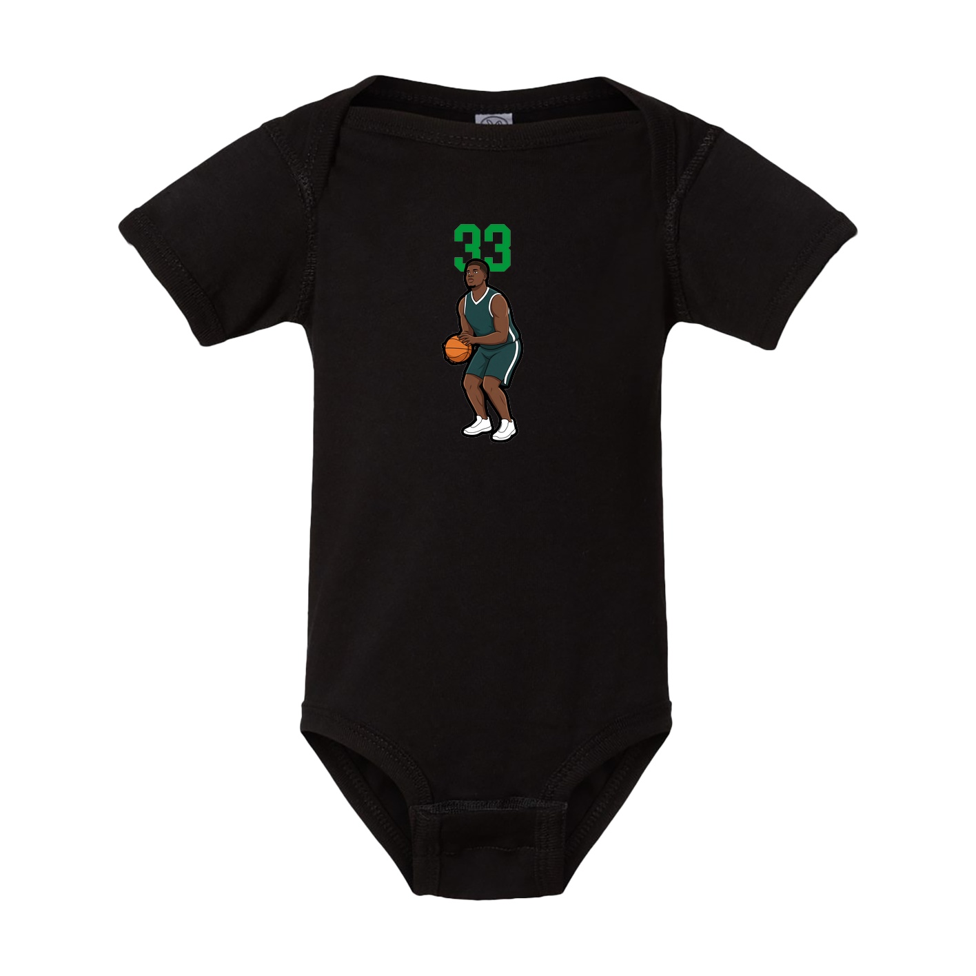 Baby Onesie — Number Top in Black