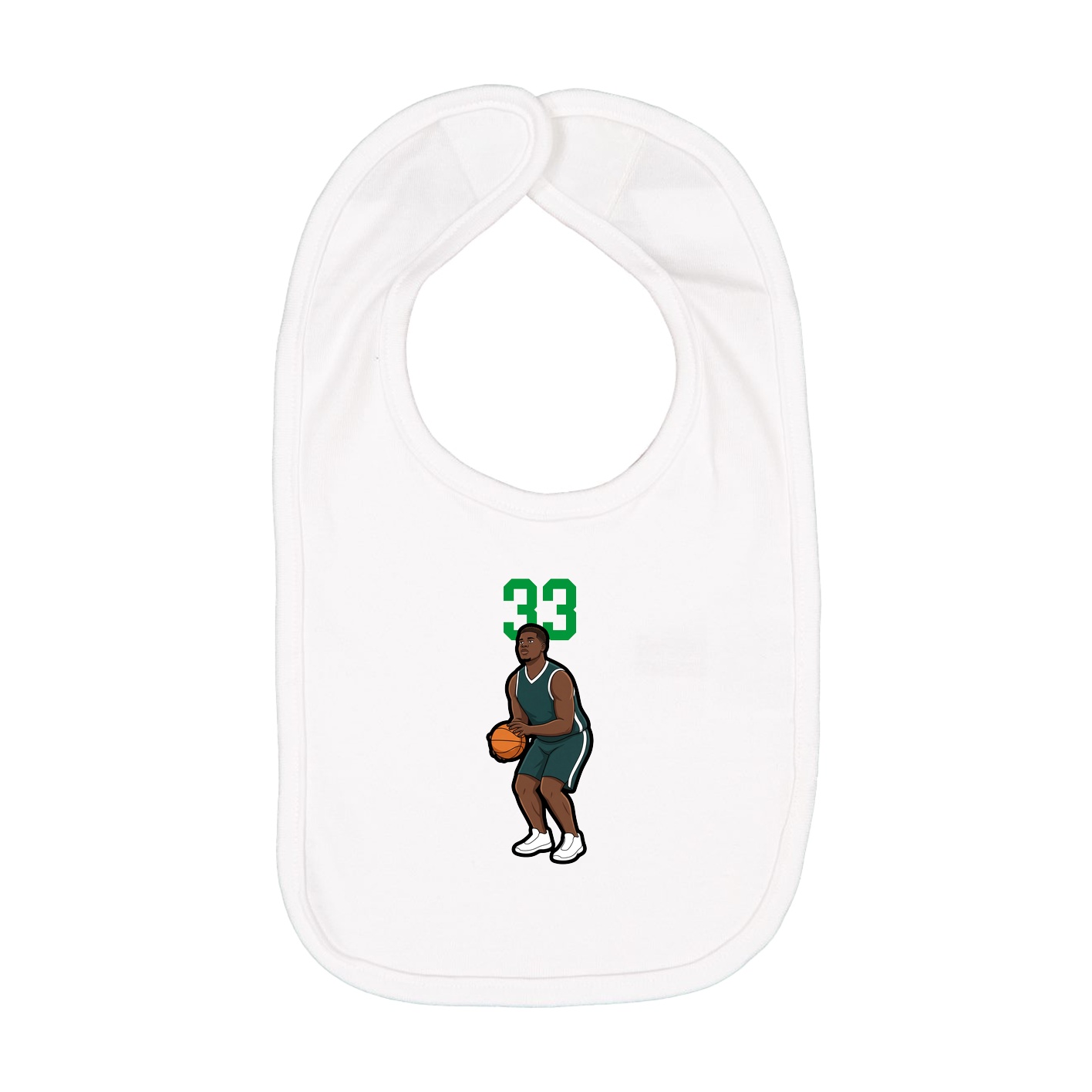 Infant Bib — Number Top in White