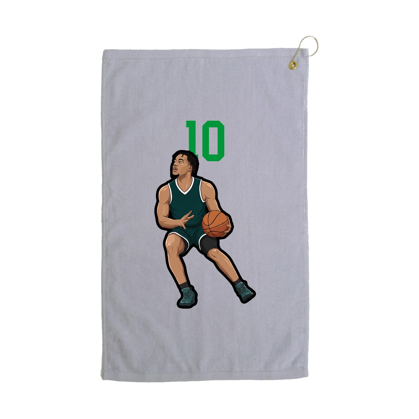 Golf Towel — Number Top in Grey