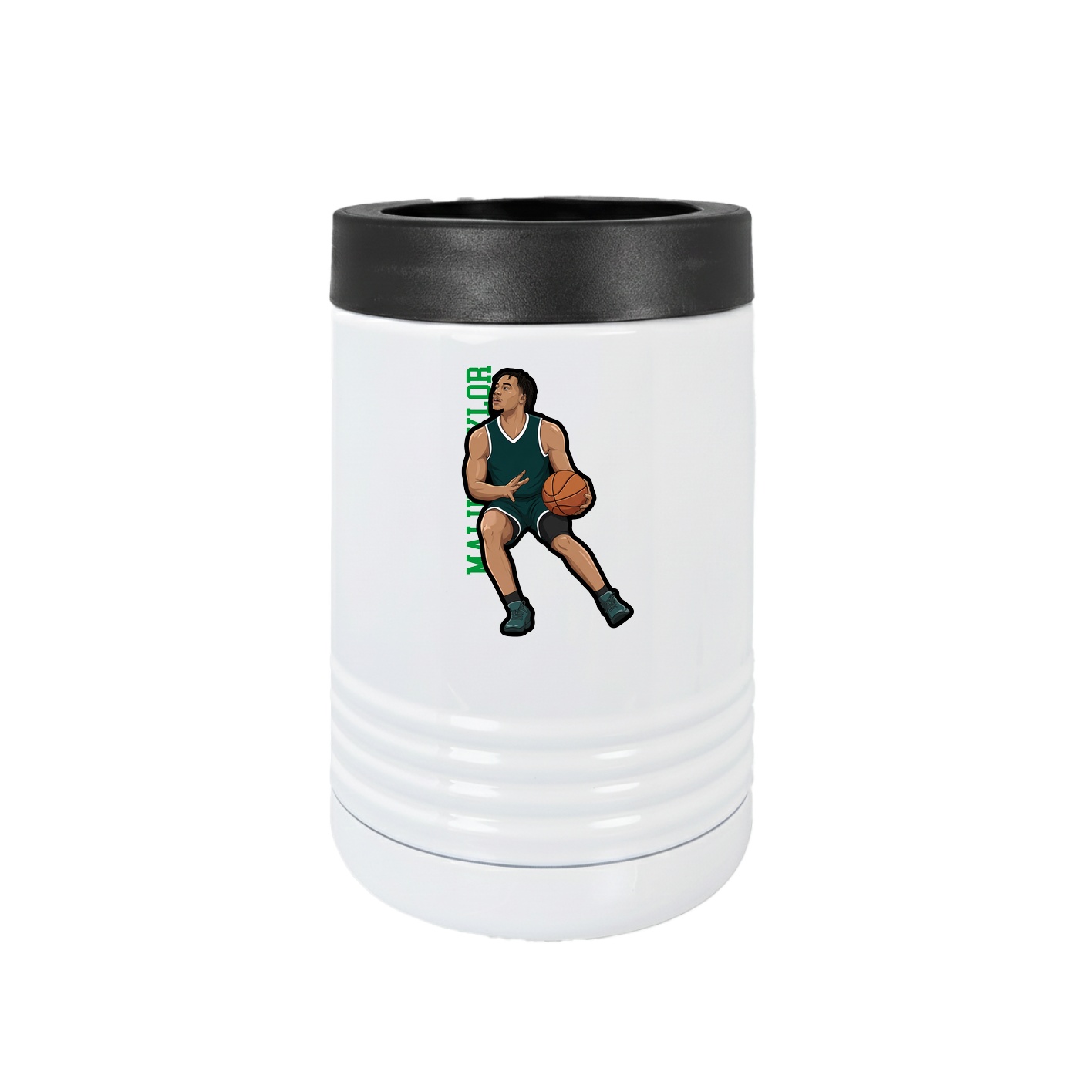 Beverage Holder — Name Vertical in White