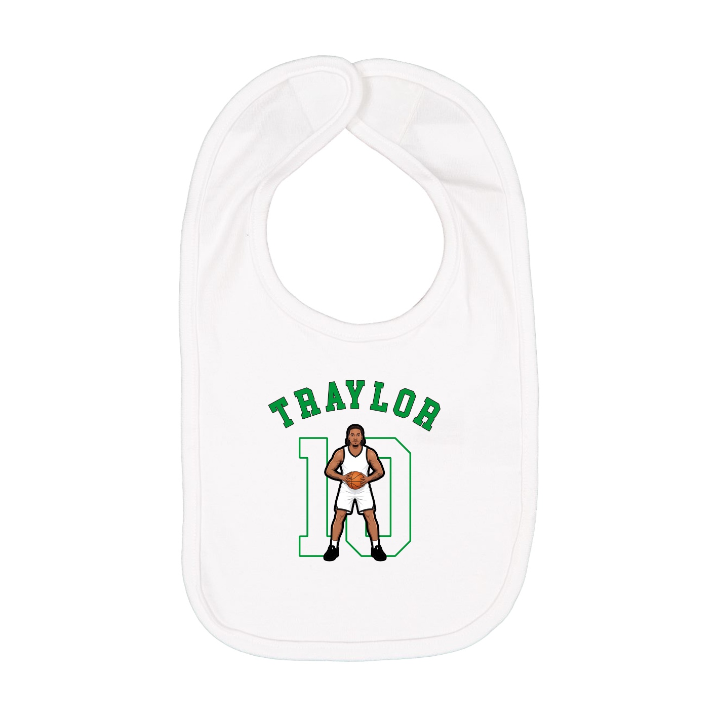 Infant Bib — Shirsey Arch in White