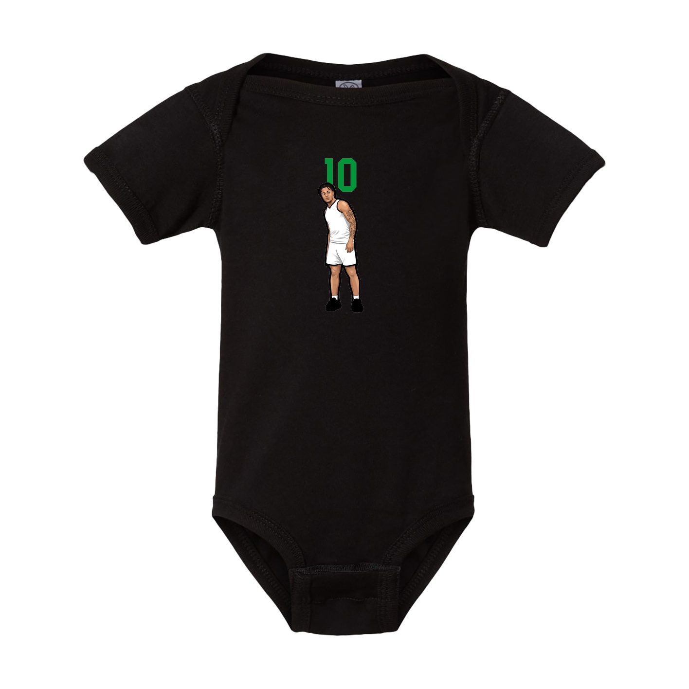 Baby Onesie — Number Top in Black